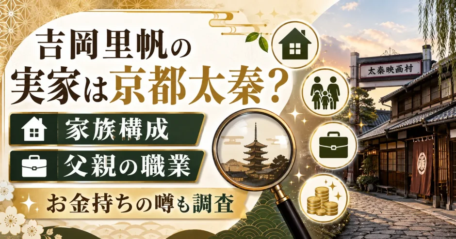 吉岡里帆の実家の住所は京都太秦で金持ち！家族構成や父親の職業