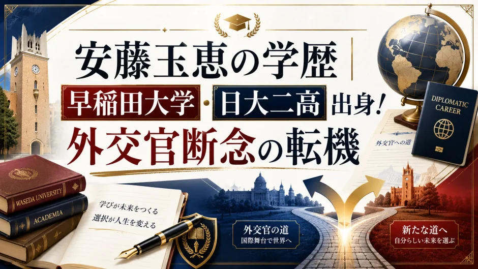 安藤玉恵の学歴｜早稲田大学・日大二高出身！外交官断念の転機