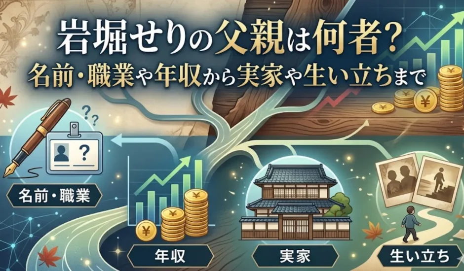 岩堀せりの父親は何者？名前・職業や年収から実家や生い立ちまで