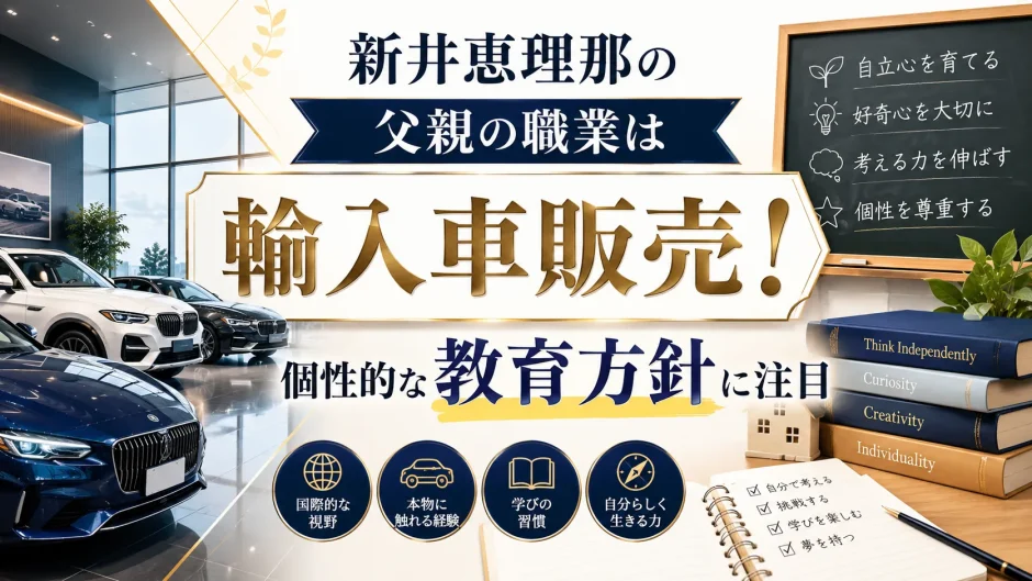 新井恵理那の父親の職業は輸入車販売！個性的な教育方針に注目