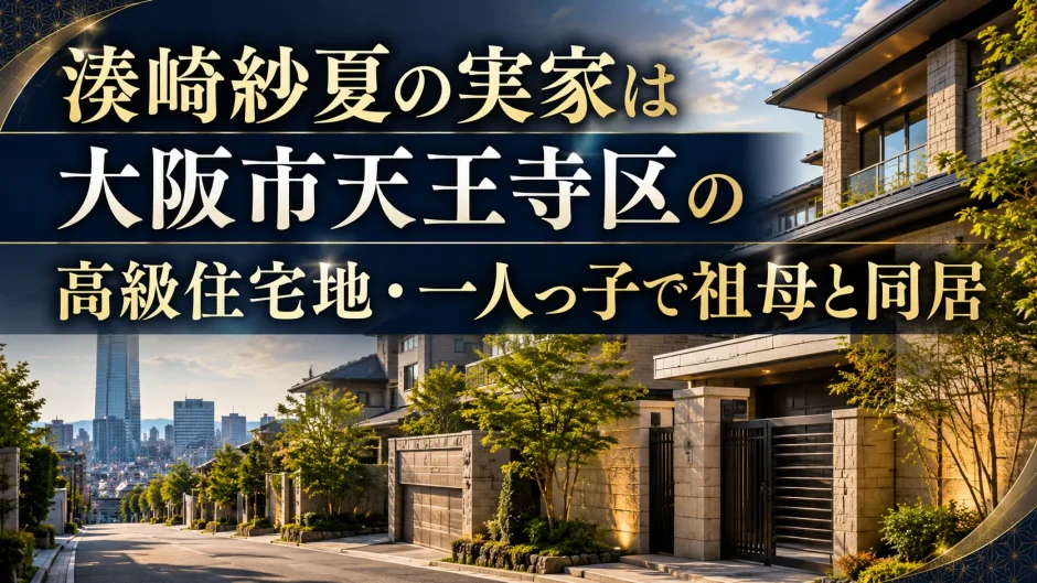 湊崎紗夏の実家は大阪市天王寺区の高級住宅地・一人っ子で祖母と同居
