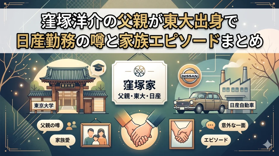 窪塚洋介の父親が東大出身で日産勤務の噂と家族エピソードまとめ