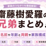 齋藤樹愛羅の兄弟まとめ！妹弟の名前や年齢と両親や家族構成まで